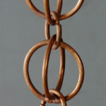 013-Copper double loop rain chain